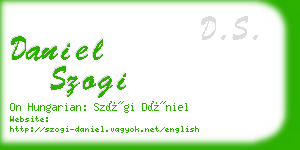 daniel szogi business card